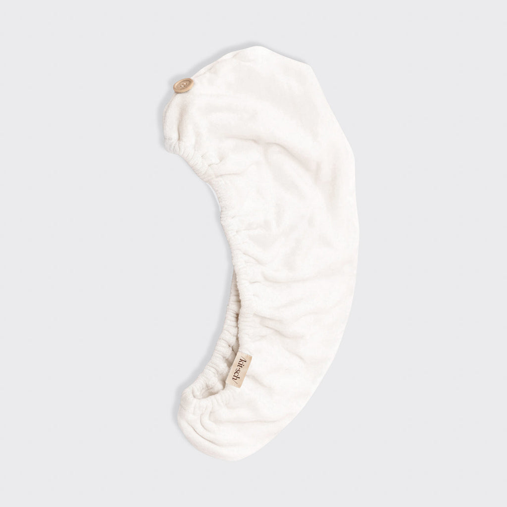 Organic Bamboo Hair Towel - White