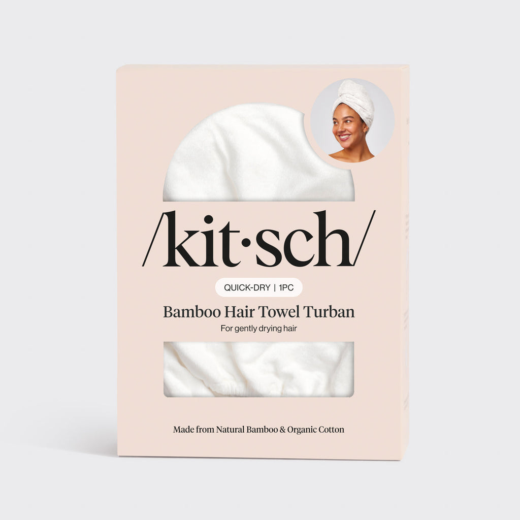 Organic Bamboo Hair Towel - White
